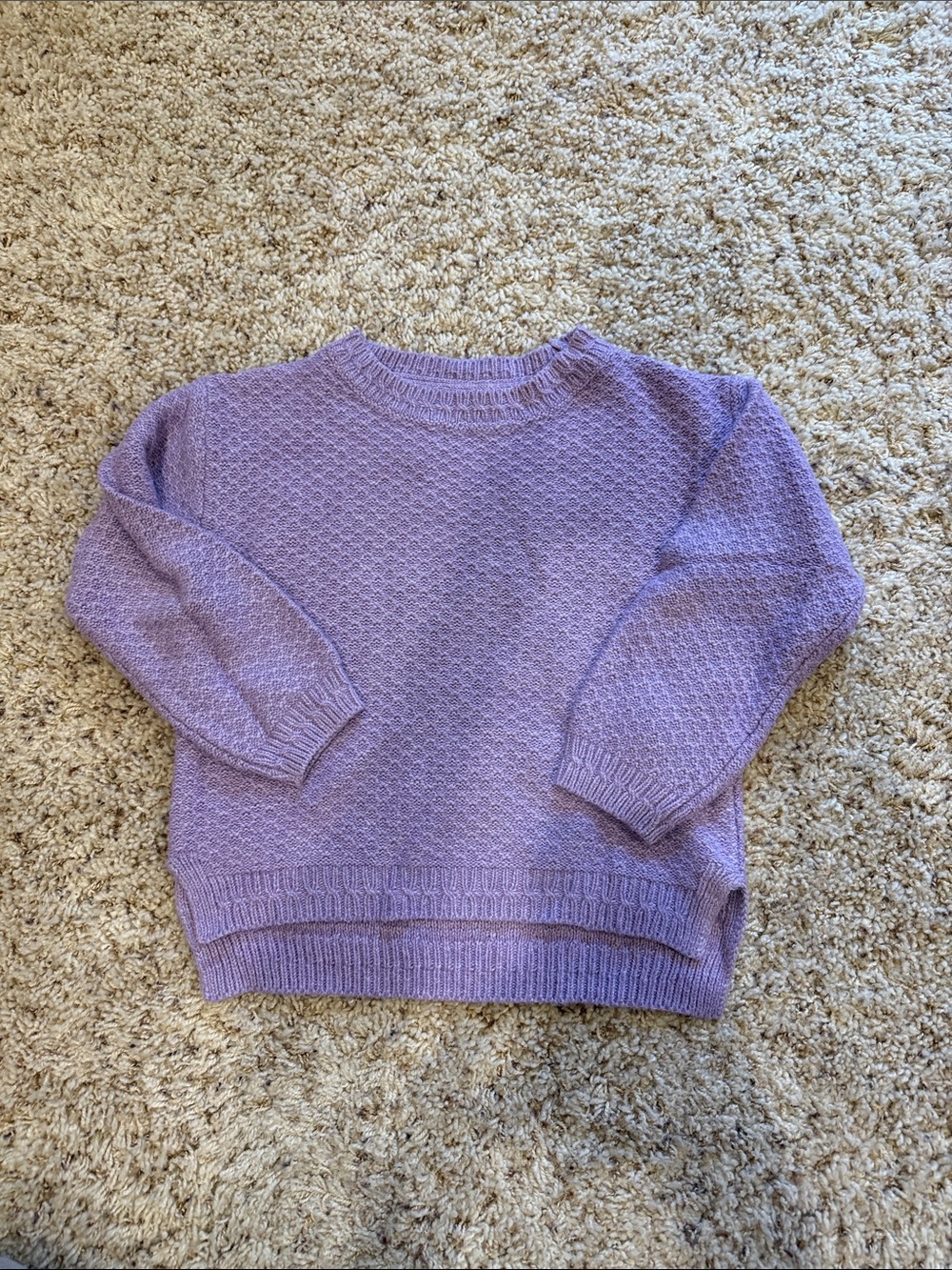 Fat Face Lilac Textured Crewneck Sweater